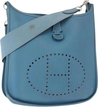 Herm&egrave;s Pre-owned Cross Body Bags, female, Blue, Size: ONE SIZE Pre-owned Vintage Shoulder Bag