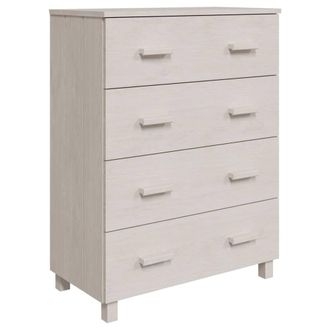 Berkfield Home Sideboard HAMAR White 79x40x103.5 cm Solid Wood Pine
