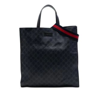 Gucci Pre-owned Tote Bags, female, Black, Size: ONE SIZE Pre-owned Canvas Satchel