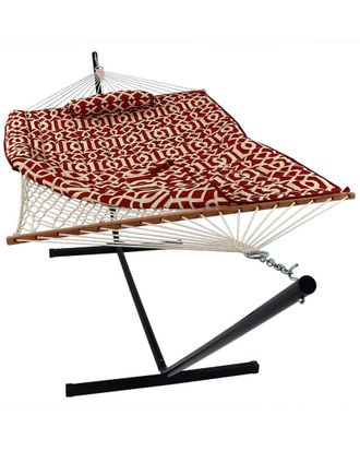 Sunnydaze Cotton Rope Hammock With 12 Steel Stand