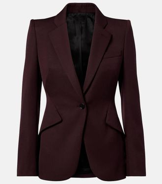 Alexander McQueen Wool grain de poudre blazer