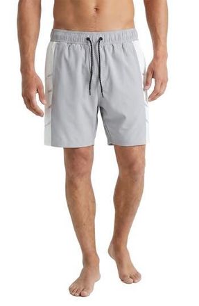 Spyder Colorblock Graphic Volley Swim Trunks in Alloy at Nordstrom Rack, Size Xx-Large