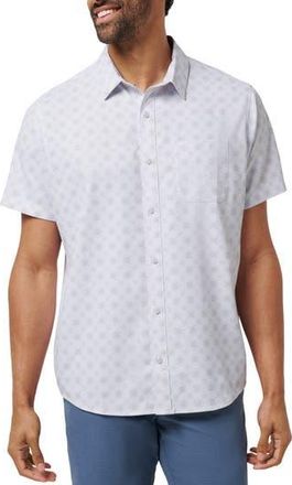 Travis Mathew Postcard Please Short Sleeve Button-Up Shirt in White at Nordstrom Rack, Size Xx-Large