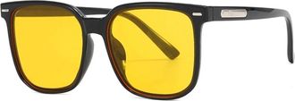 Generic Driving Men Vacation Sunglasses Outdoor Women Commuter Sun Glasses(Yellow)