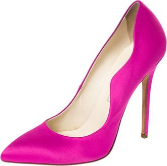 Brian Atwood Fuchsia Satin Besame Pumps