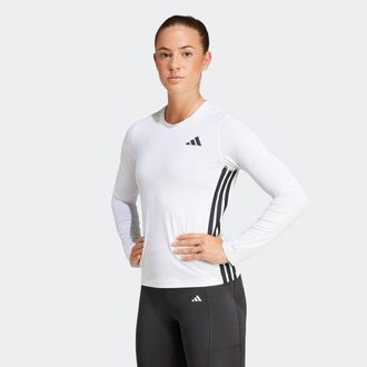 adidas Funktionsshirt ADIDAS PERFORMANCE ESSENTIALS 3-STREIFEN WORKOUT LONGSLEEVE, Damen, Gr. XS, schwarz-weiss (wei&szlig;, schwarz), Obermaterial: 88% Polyester,