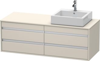 Duravit Duravit - Mueble Bajo Lavabo 550x1400x496m Ketho Con Iluminaci&oacute;n En Taupe Re