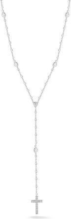 Sphera Milano Sterling Silver Cross & CZ Y Necklace at Nordstrom Rack