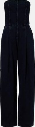 A Gold E Agyness denim bustier jumpsuit