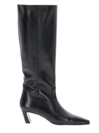 Stuart Weitzman Black Solid Stassi Boots