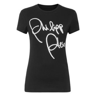 Philipp Plein Dames, Tops, Zwart, Maat: XS Katoen