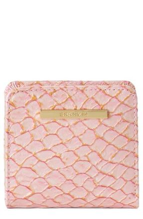 Brahmin Jane Snakeskin Embossed Leather Bifold Wallet in Pink at Nordstrom