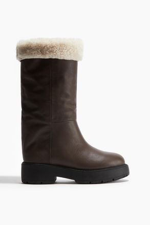 H&M Lederstiefel mit Warmfutter - Brown