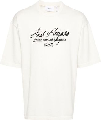 Axel Arigato Broadwick knitted T-shirt - men - Wool/Cotton - M - White