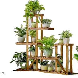 OEM Soporte De Madera Para Plantas, 6 Niveles, Para Exhibir Varias Plantas