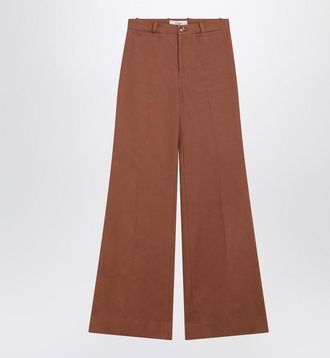 Chlo&eacute; Flared Trousers In Nougat Colour