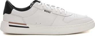 HUGO BOSS Leren Sneakers met Veters - Heren - Sneakers - Wit - 41 EU - Leer - Schoenen
