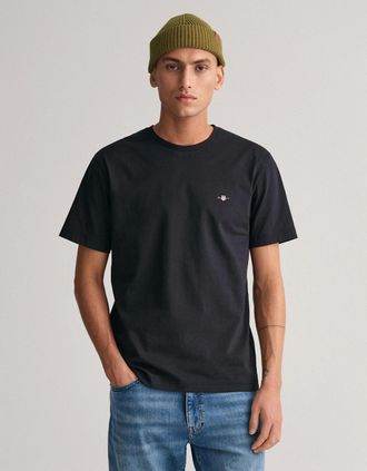 GANT Mens GANT Mens Regular Fit Short Sleeve Shield Logo T-Shirt NOS - 5 Black - Size: 48