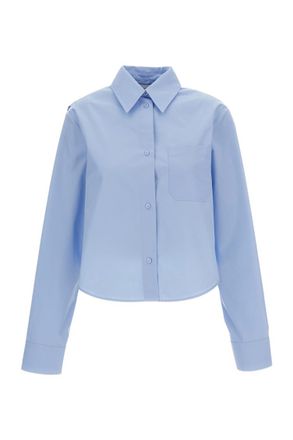 Sportmax Sky Blue Regular Pleated Shirt