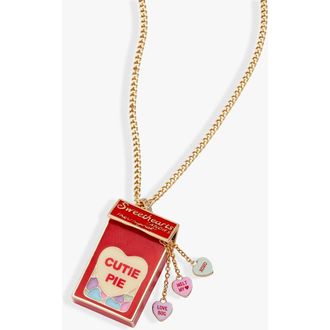 Alex and Ani Sweethearts Box Locket And Heart Charm Necklace in Gold at Nordstrom