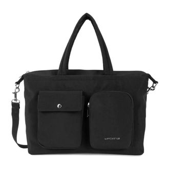 Lancaster Handbags, female, Black, Size: ONE SIZE Basic Pocket Bowling Bag Black