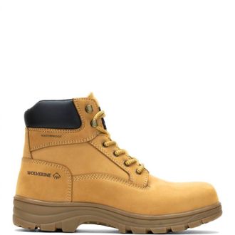 Wolverine Mens Carlsbad Waterproof 6 Work Boot In Wheat