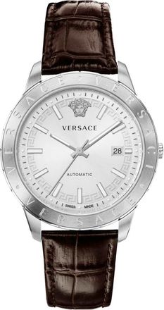 Versace Heren, Accessoires, Grijs, Maat: ONE Size Leer