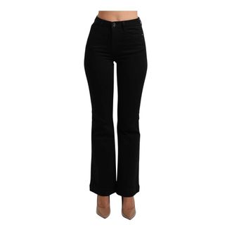 Yes-Zee Jeans - Dames - Flared Jeans - Zwart - W26 - Katoen - Jeans