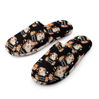 Generic Guinea Pigs Mom Mens Cozy Memory Foam Slippers Warm Cotton House Shoes Comfy Slipper for Indoor Outdoor