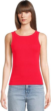 Madewell Brightside High Neck Tank Top Womens Clothing Cerise : XL (Womens 14-16), Cotton/Denim/Elastane