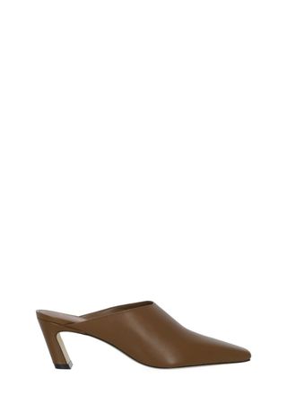 Stuart Weitzman Brown Stassi 50 Leather Mules
