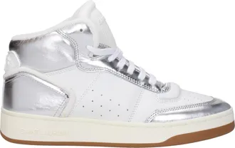 Saint Laurent Sneakers SL80 Herren Leder Weiß/Silber