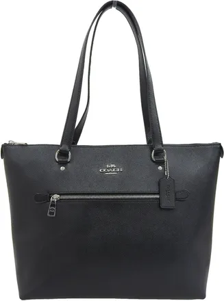 Coach Black Leather Handbag Tote Bag (Pre-Owned)