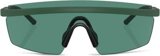 Oliver Peoples R-4 mask-frame sunglasses - unisex - Acetate - One Size - Green