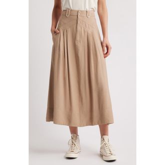 The Great. The Western Field Midi Skirt in Barley at Nordstrom Rack, Size 2 (Fits Like 8-10 Us)