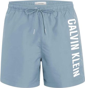 Calvin Klein Mens Medium Drawstring Swim Shorts, Blue (Skim Blue), XL