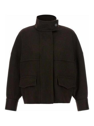Alberto Biani loro piana wool bomber jacket