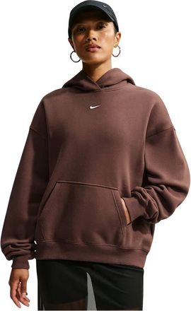 Nike Studio Fleece Pullover Hoodie - Dames - Sport - Bruin - Maat: S Fleece