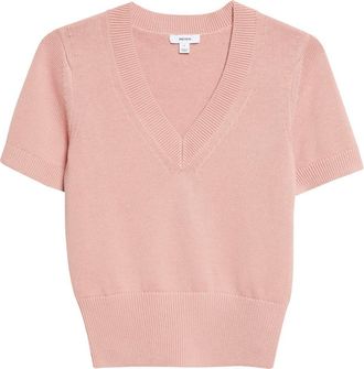 Reiss Valerie Cotton & Wool Sweater in Pink at Nordstrom, Size X-Small
