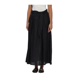 Greek Archaic Kori S26K-1002026 Maxi Rok - Dames - Rokken - Zwart - Maat: S Linnen