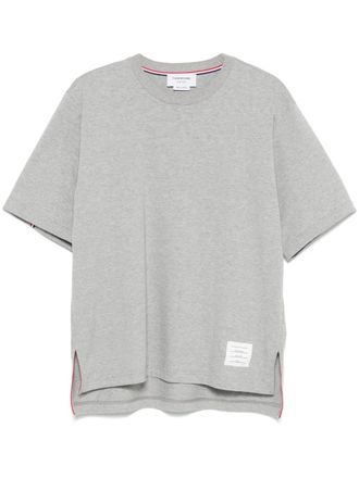 Thom Browne T-shirt met RWB-streep detail - Grijs