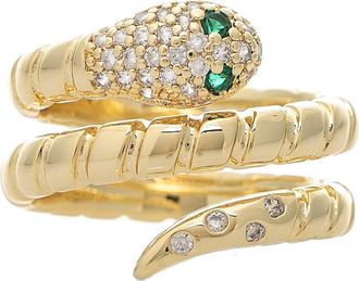 Rivka Friedman 18K Gold Plated Cubic Zirconia Snake Wrap Ring in 18K Gold Clad at Nordstrom Rack, Size 9