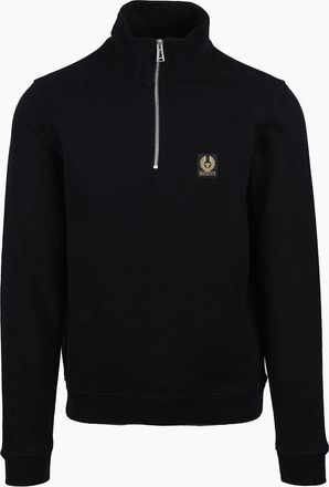 Belstaff Mens Belstaff Half Zip Sweatshirt Black - Size: 44