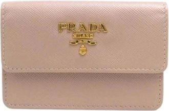 Prada Pre-owned Wallets, female, Pink, Size: ONE SIZE Pre-owned Card Case