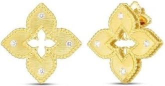 Roberto Coin Petite Venetian Princess Diamond Stud Earrings 18K