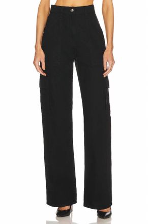 Iro Tiam Wide Leg Cargo Pants In Black Stone