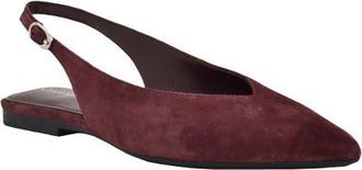 Calvin Klein Galiana Slingback Pointed Toe Flat in Dark Red at Nordstrom, Size 9.5