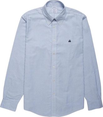 Brooks Brothers Regent Regular-fit Sportshirt - Heren - Casual Overhemden - Blauw - S - Katoen - Overhemden