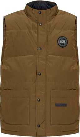 Canada Goose logo-patch gilet - men - Organic Cotton/Recycled Polyester/Down/Feather - S - Green