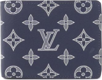 Louis Vuitton Blue Navy Leather Wallet (Bi-Fold) (Pre-Owned)